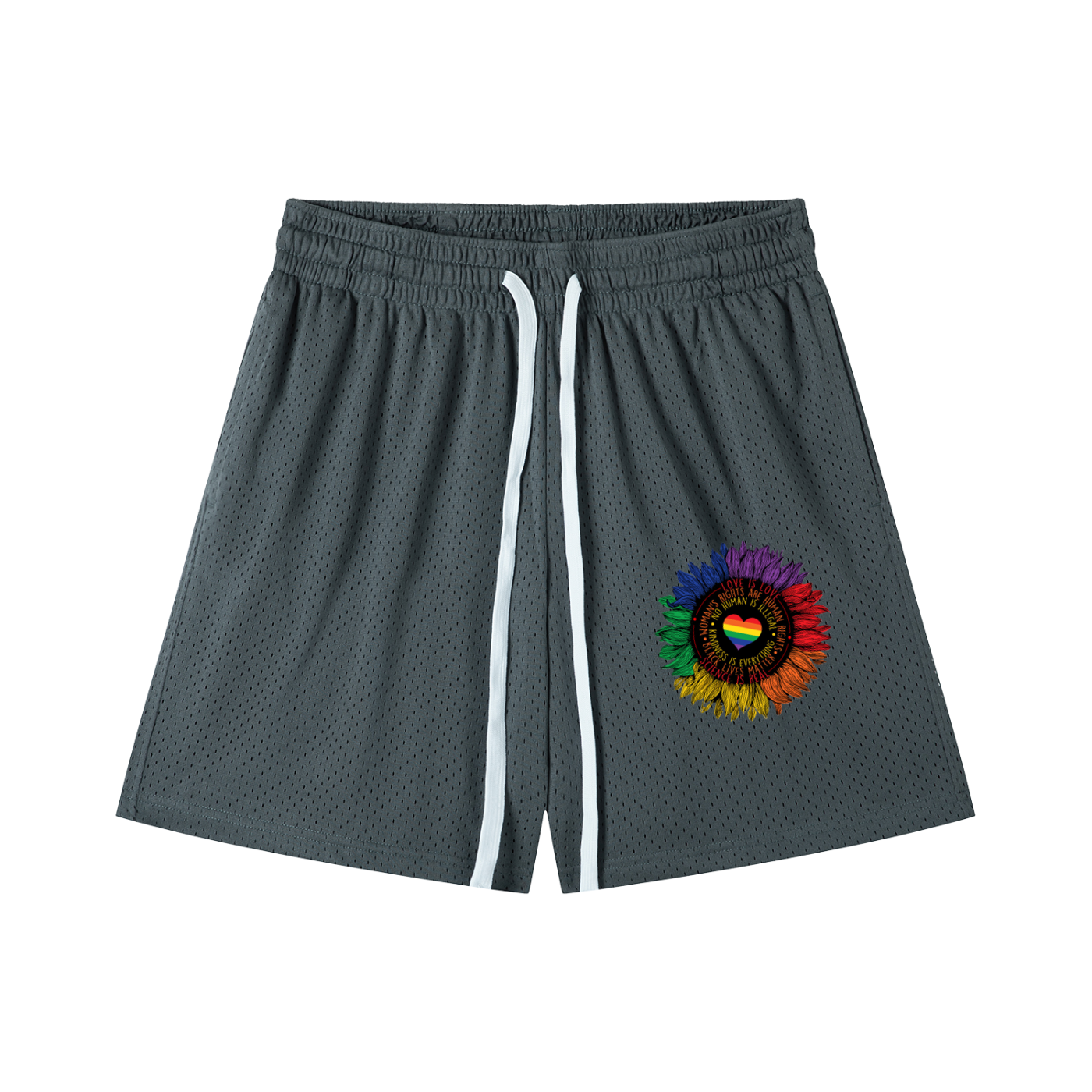 Mesh Drawstring Shorts
