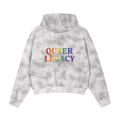 Dirty Washed Zip-Up Fleece Hoodie