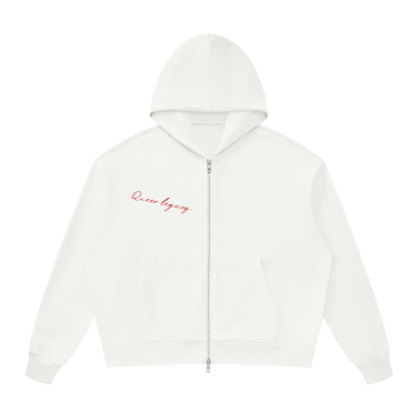 Unisex Drop Shoulder Full Zip Hoodie