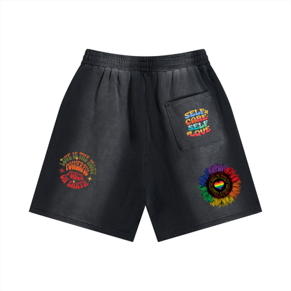 Sun Fade Distressed Shorts