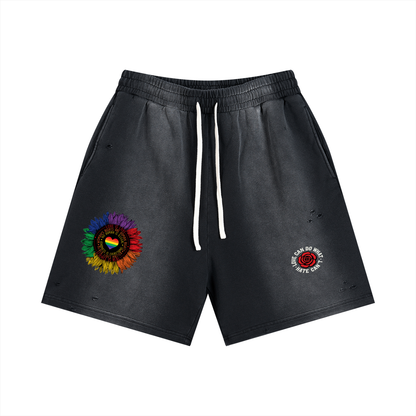 Sun Fade Distressed Shorts
