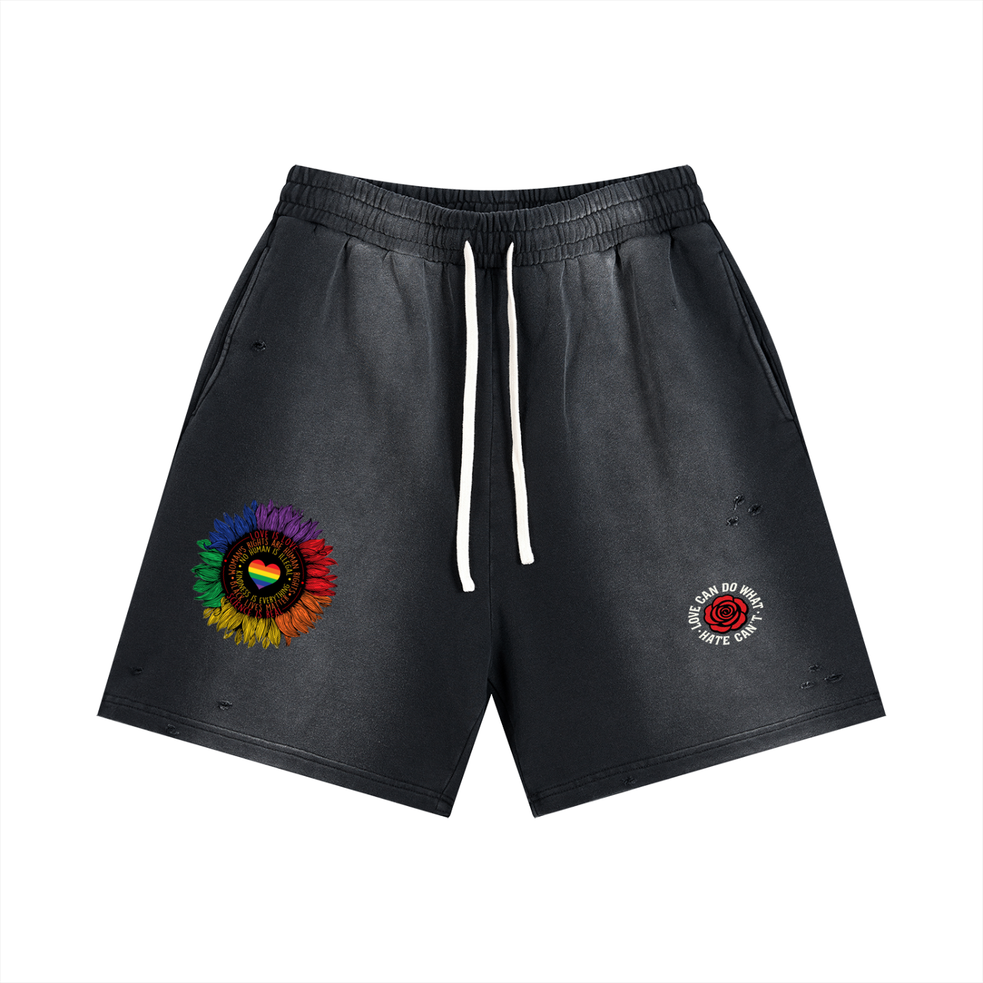 Sun Fade Distressed Shorts