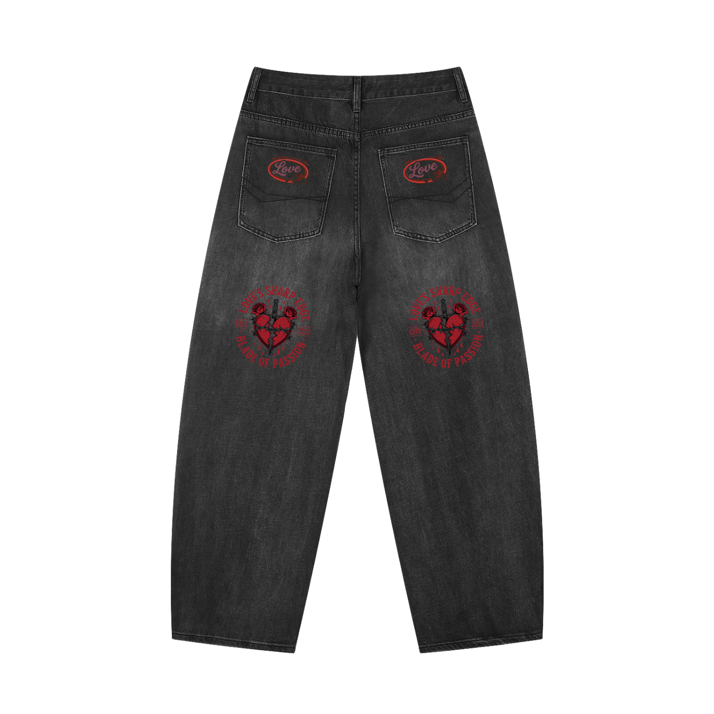 Men's Sunfade Vintage Wash Barrel Leg Jeans