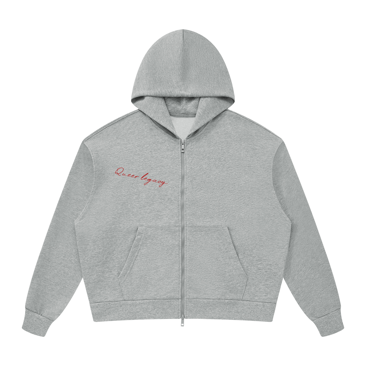 Unisex Drop Shoulder Full Zip Hoodie