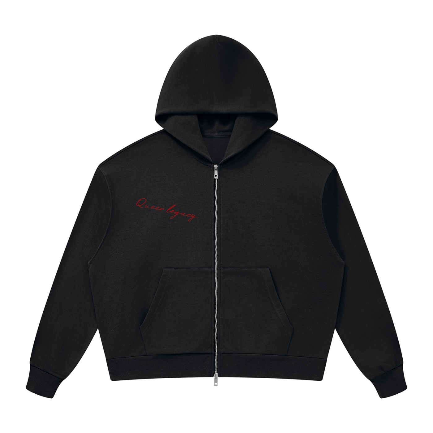Unisex Drop Shoulder Full Zip Hoodie